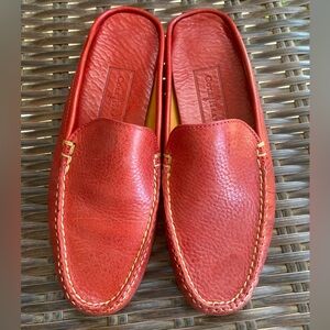Cole Haan Womens Red Leather Mules